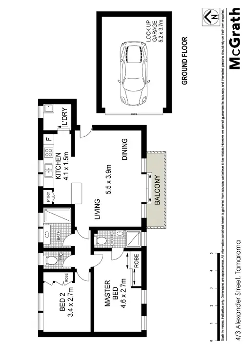 Floorplan of Homely apartment listing, 4/3 Alexander Street, Tamarama NSW 2026