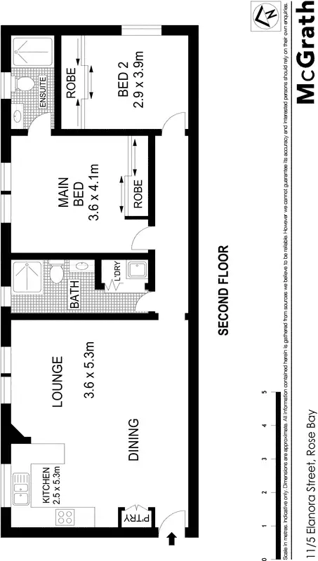 Floorplan of Homely apartment listing, 11/5 Elanora Street, Rose Bay NSW 2029
