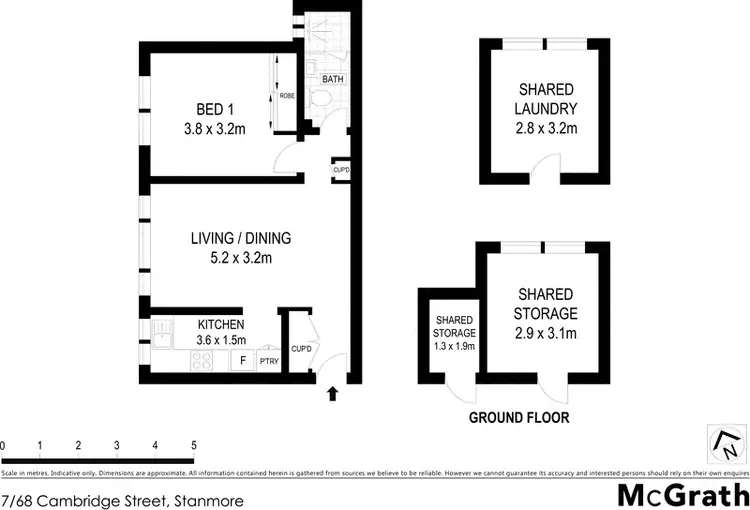 Floorplan of Homely apartment listing, 7/68 Cambridge Street, Stanmore NSW 2048