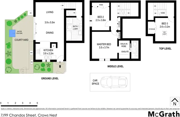 Floorplan of Homely house listing, 7/99 Chandos Street, Crows Nest NSW 2065
