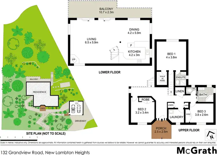 Floorplan of Homely house listing, 132 Grandview Road, New Lambton Heights NSW 2305