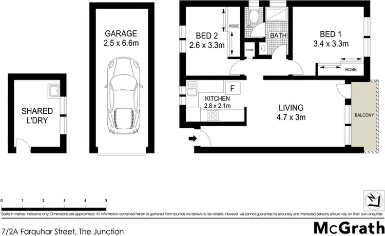 Floorplan of Homely apartment listing, 7/2A Farquhar Street, The Junction NSW 2291