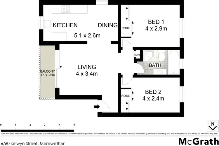 Floorplan of Homely apartment listing, 6/60 Selwyn Street, Merewether NSW 2291