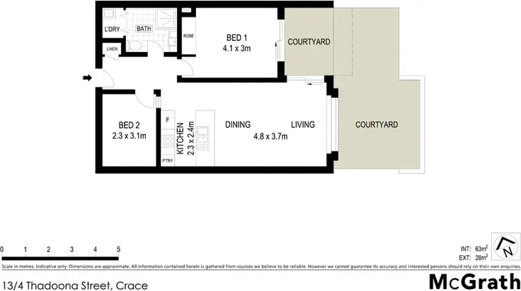 Floorplan of Homely apartment listing, 13/4 Thadoona Street, Crace ACT 2911