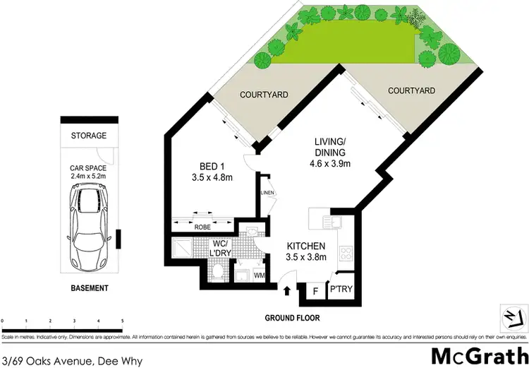 Floorplan of Homely apartment listing, 3/69 Oaks Avenue, Dee Why NSW 2099