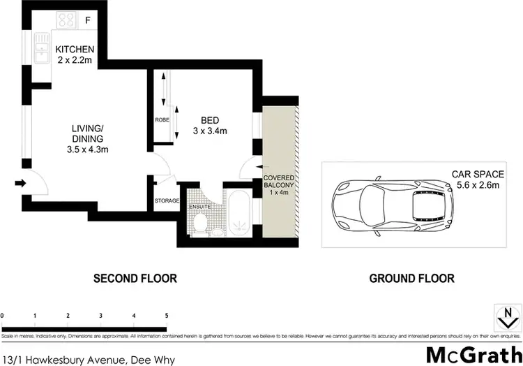 Floorplan of Homely apartment listing, 13/1 Hawkesbury Avenue, Dee Why NSW 2099