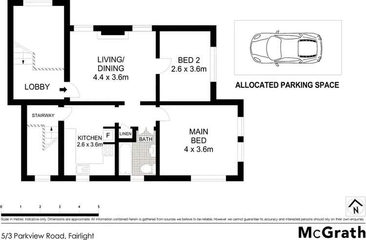 Floorplan of Homely apartment listing, 5/3 Parkview Road, Fairlight NSW 2094