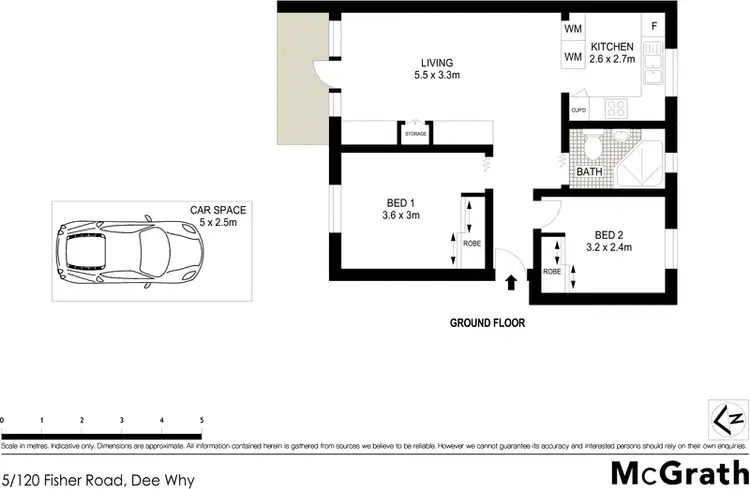 Floorplan of Homely apartment listing, 5/120 Fisher Road, Dee Why NSW 2099