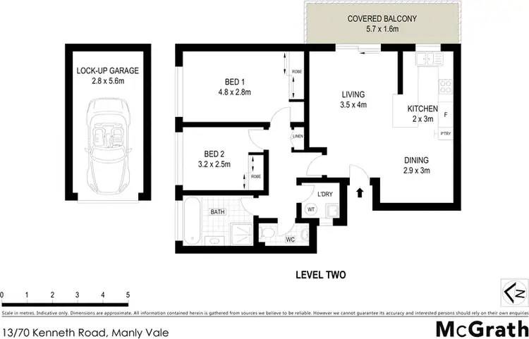 Floorplan of Homely apartment listing, 13/70 Kenneth Road, Manly Vale NSW 2093