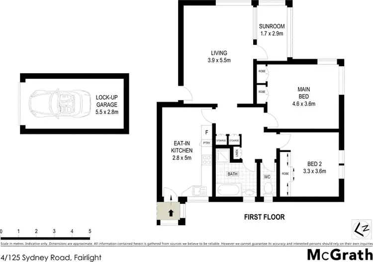Floorplan of Homely apartment listing, 4/125 Sydney Road, Fairlight NSW 2094