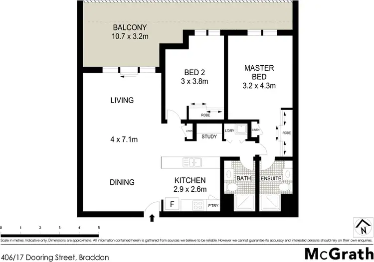 Floorplan of Homely apartment listing, 406/17 Dooring Street, Braddon ACT 2612