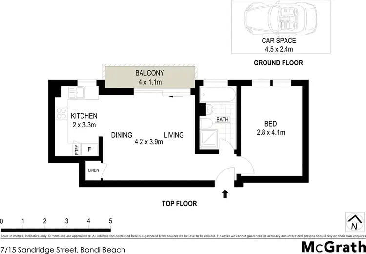 Floorplan of Homely apartment listing, 7/15 Sandridge Street, Bondi Beach NSW 2026
