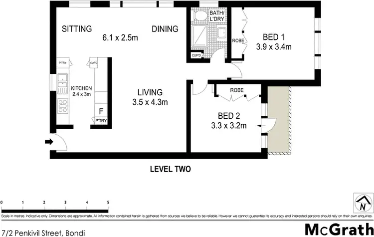 Floorplan of Homely apartment listing, 7/2 Penkivil Street, Bondi NSW 2026