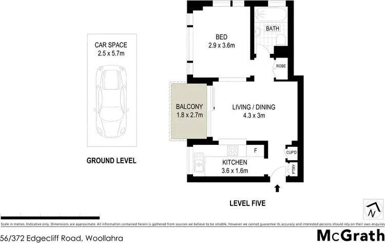 Floorplan of Homely apartment listing, 56/372 Edgecliff Road, Woollahra NSW 2025