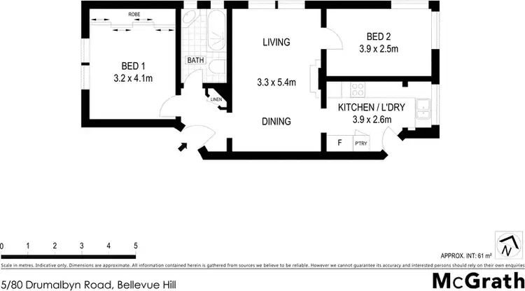 Floorplan of Homely apartment listing, 5/80 Drumalbyn Road, Bellevue Hill NSW 2023