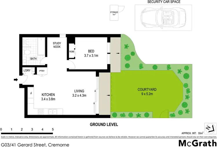Floorplan of Homely apartment listing, G03/41 Gerard Street, Cremorne NSW 2090