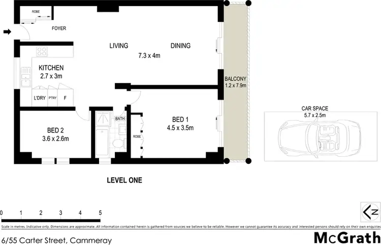 Floorplan of Homely apartment listing, 6/55 Carter Street, Cammeray NSW 2062