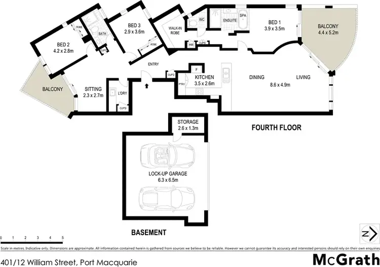Floorplan of Homely apartment listing, 401/12 William Street, Port Macquarie NSW 2444
