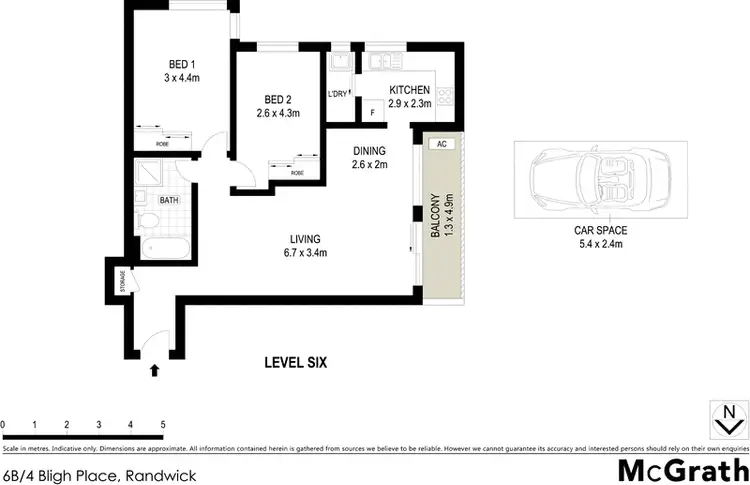 Floorplan of Homely apartment listing, 6B/4 Bligh Place, Randwick NSW 2031