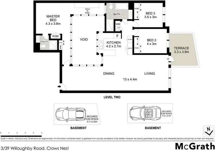 Floorplan of Homely apartment listing, 3/39 Willoughby Road, Crows Nest NSW 2065