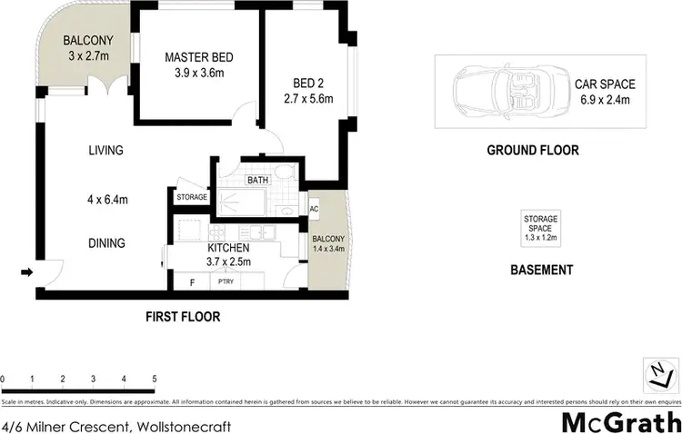 Floorplan of Homely apartment listing, 4/6 Milner Crescent, Wollstonecraft NSW 2065