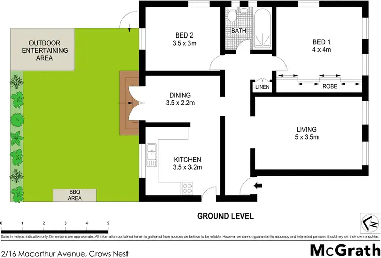 Floorplan of Homely apartment listing, 2/16 Macarthur Avenue, Crows Nest NSW 2065