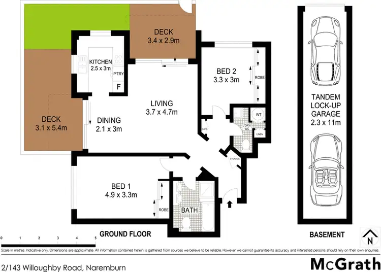 Floorplan of Homely unit listing, 2/143 Willoughby Road, Naremburn NSW 2065