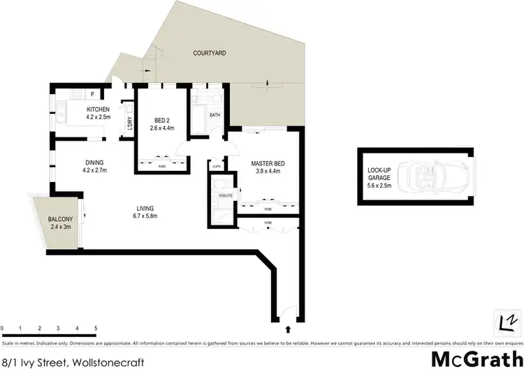 Floorplan of Homely apartment listing, 8/1 Ivy Street, Wollstonecraft NSW 2065