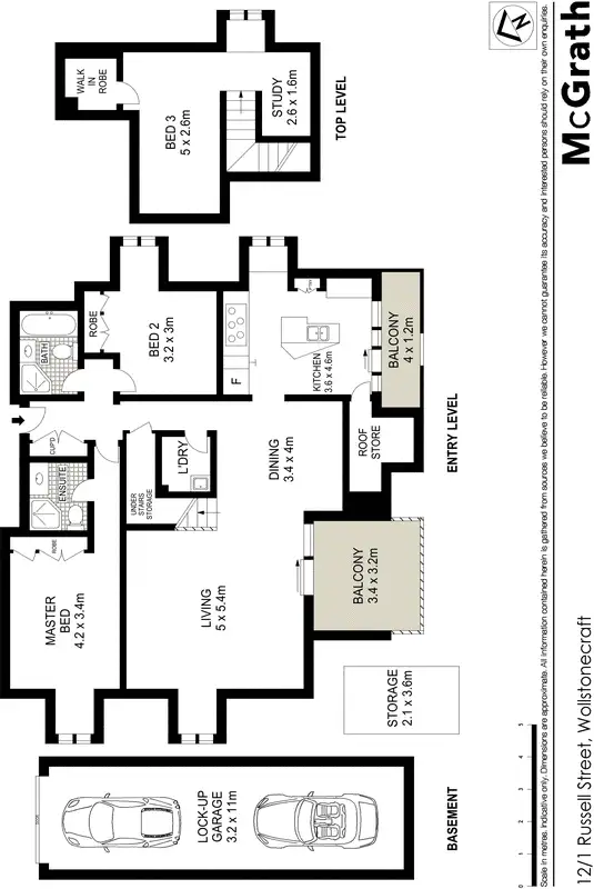 Floorplan of Homely apartment listing, 12/1 Russell Street, Wollstonecraft NSW 2065