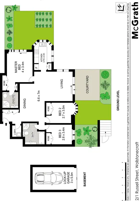 Floorplan of Homely apartment listing, 2/1 Russell Street, Wollstonecraft NSW 2065