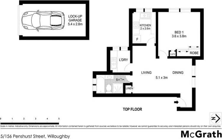 Floorplan of Homely unit listing, 5/156 Penshurst Street, Willoughby NSW 2068