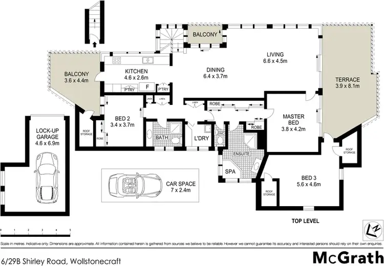 Floorplan of Homely apartment listing, 6/29B Shirley Road, Wollstonecraft NSW 2065