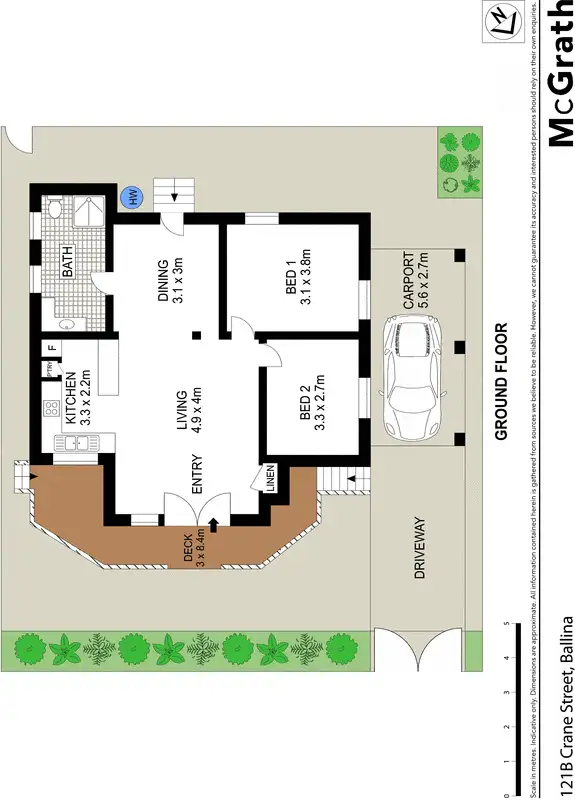 Floorplan of Homely house listing, 121B Crane Street, Ballina NSW 2478
