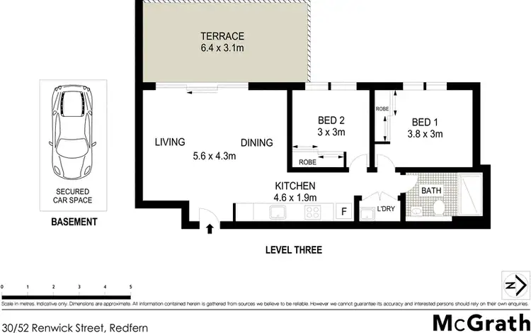 Floorplan of Homely apartment listing, 30/52 Renwick Street, Redfern NSW 2016