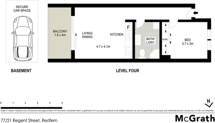 Floorplan of Homely apartment listing, 77/21 Regent Street, Redfern NSW 2016