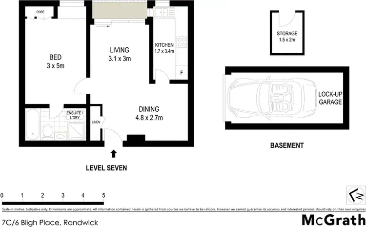Floorplan of Homely apartment listing, 7c/6 Bligh Place, Randwick NSW 2031