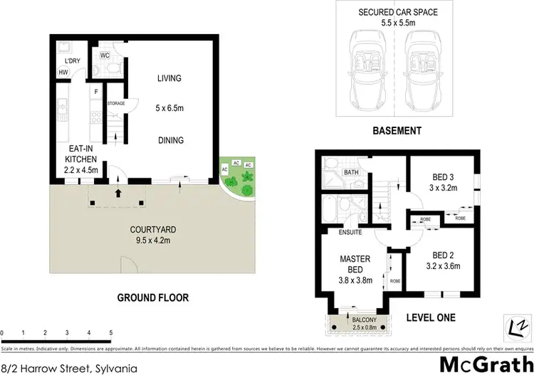 Floorplan of Homely townhouse listing, 8/2 Harrow Street, Sylvania NSW 2224
