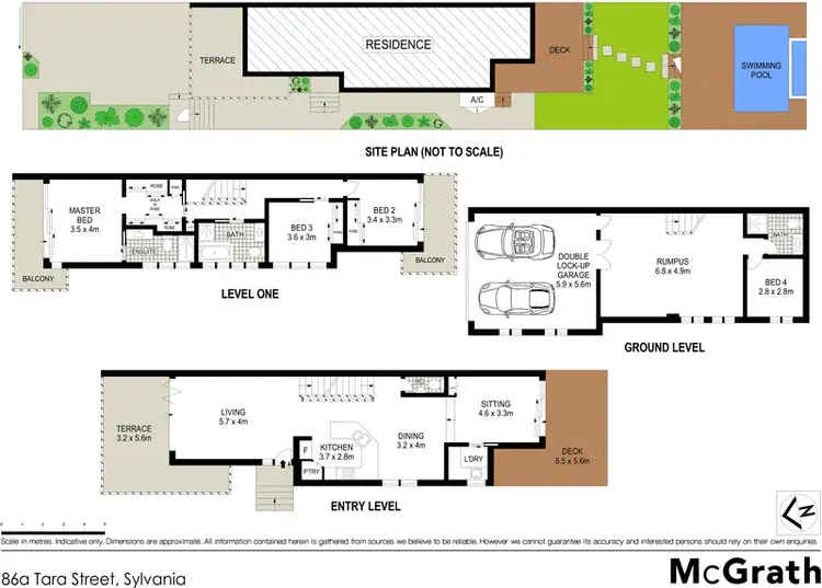 Floorplan of Homely semi-detached listing, 86A Tara Street, Sylvania NSW 2224