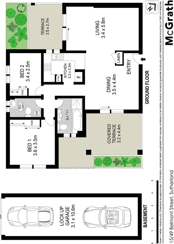 Floorplan of Homely apartment listing, 15/49 Belmont Street, Sutherland NSW 2232