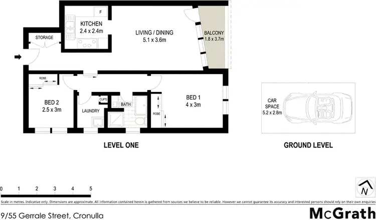Floorplan of Homely apartment listing, 9/55 Gerrale Street, Cronulla NSW 2230