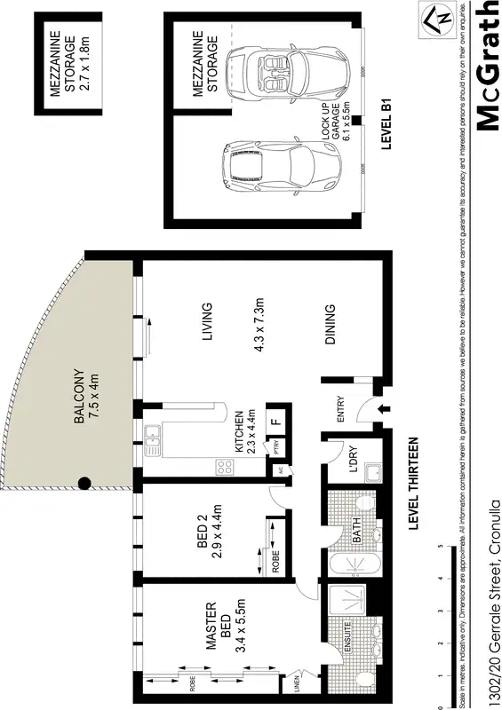 Floorplan of Homely apartment listing, 1302/20 Gerrale Street, Cronulla NSW 2230