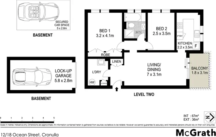 Floorplan of Homely apartment listing, 12/18 Ocean Street, Cronulla NSW 2230