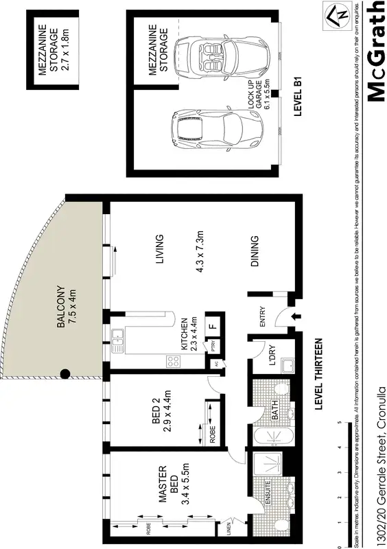 Floorplan of Homely apartment listing, 1302/20 Gerrale Street, Cronulla NSW 2230