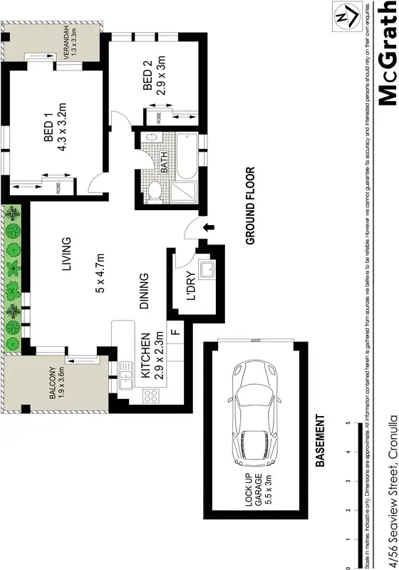 Floorplan of Homely apartment listing, 4/56 Seaview Street, Cronulla NSW 2230