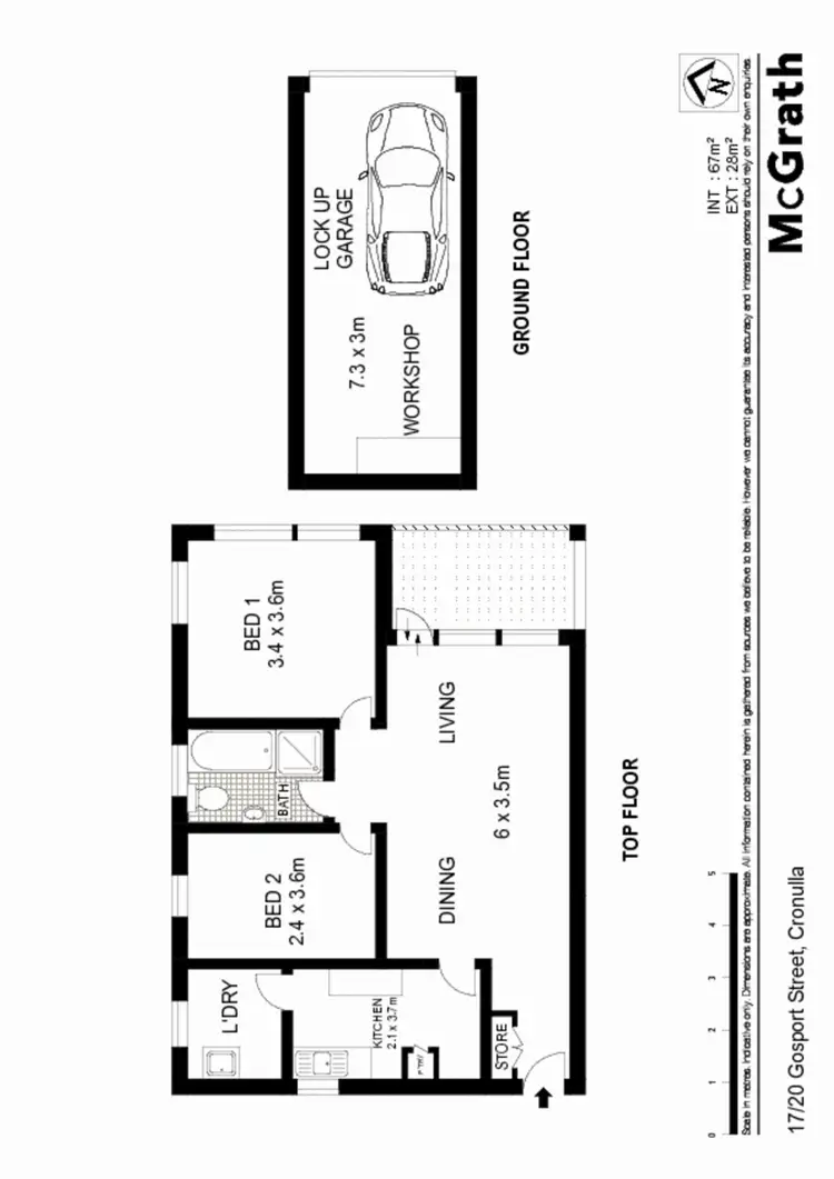 Floorplan of Homely apartment listing, 17/20 Gosport Street, Cronulla NSW 2230