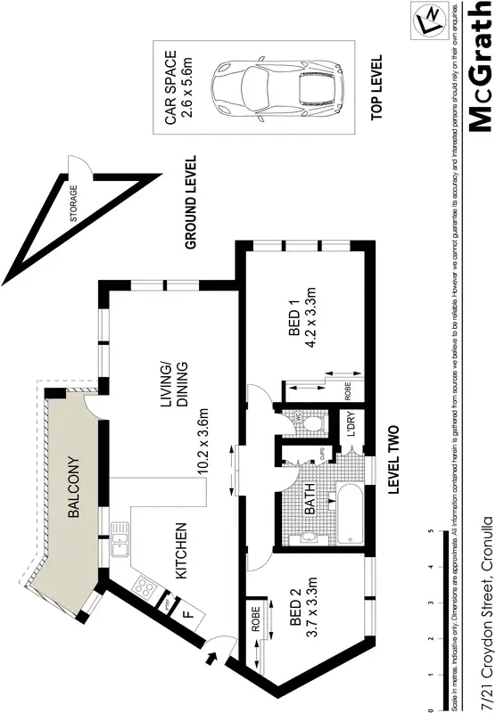 Floorplan of Homely apartment listing, 7/21 Croydon Street, Cronulla NSW 2230