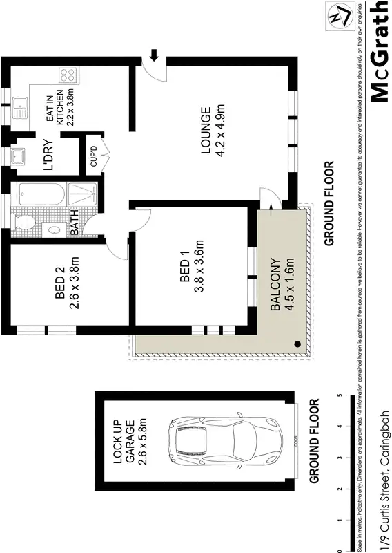 Floorplan of Homely apartment listing, 1/9 Curtis Street, Caringbah NSW 2229