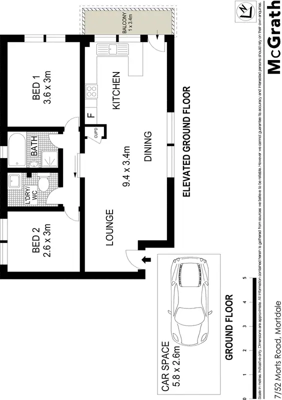 Floorplan of Homely apartment listing, 7/52 Morts Road, Mortdale NSW 2223