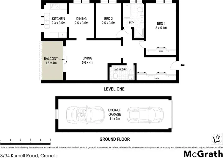 Floorplan of Homely apartment listing, 3/34 Kurnell Road, Cronulla NSW 2230