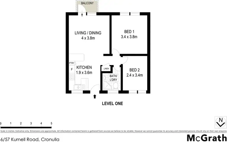 Floorplan of Homely apartment listing, 6/57 Kurnell Road, Cronulla NSW 2230